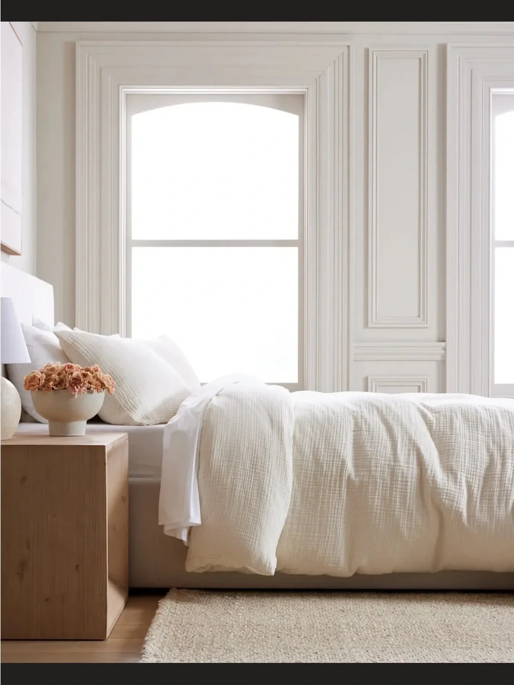 Quince Organic Cotton Gauze Duvet Cover in Undyed